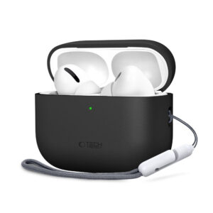 Tech-Protect silikoninis dėklas AirPods Pro 3 – juodas -- AirPods Pro 3