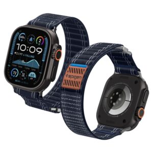 Spigen WBF0 dirželis, skirtas Apple Watch 44/45/46/49 mm – tamsiai mėlynas