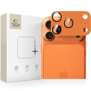 Tech-Protect Camfull Fit+ kameros stiklas iPhone 17 Pro Max – oranžinis -- iPhone 17 Pro Max