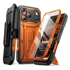 Supcase Unicorn Beetle Pro dėklas iPhone 17 Pro Max – oranžinis