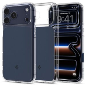 Spigen Thin Fit MagSafe dėklas iPhone 17 Pro Max – skaidrus mėlynas