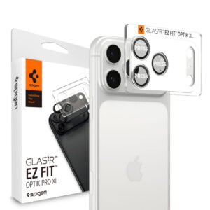 Spigen Optik Pro XL kameros stiklas iPhone 17 Pro Max – sidabrinis