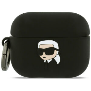 Karl Lagerfeld silikoninis 3D dėklas AirPods Pro 3 – juodas