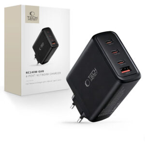 Tech-Protect sieninis įkroviklis NC140W-GAN 4-Port 140W - juodas -- Cell phone chargers