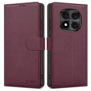 „Tech-Protect“ piniginės dėklas, skirtas „Xiaomi Redmi Note 15 Pro 5G“ – bordo spalvos -- Xiaomi Redmi Note 15 Pro 5G /...