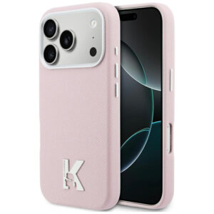 Karl Lagerfeld Karl Head Logo MagSafe dėklas iPhone 17 Pro Max - rožinis -- iPhone 17 Pro Max