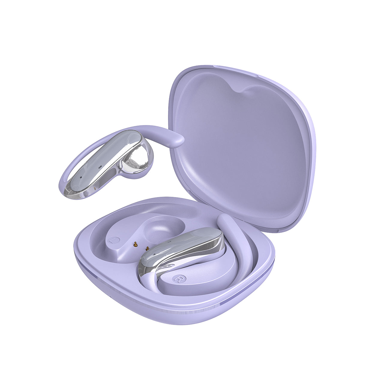 Dudao U17Z Bluetooth 5.3 OWS ausinės su ausų kabliukais – violetinė