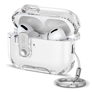 Tech-Protect Bounce Pro dėklas, skirtas AirPods Pro 3 – skaidrus -- AirPods AirPods Pro 3