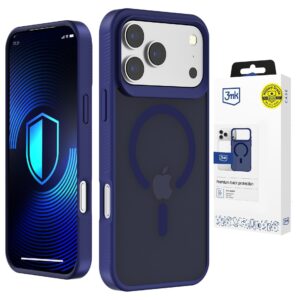 3mk Smoke MagCase, skirtas iPhone 17 Pro Max – mėlynai permatomas