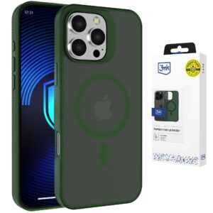 3mk Smoke MagCase, skirtas iPhone 16 Pro Max – žaliai permatomas