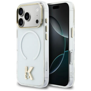 Karlo Lagerfeldo IML K galvos logotipas MagSafe Dėklas, skirtas iPhone 17 Pro Max – skaidrus