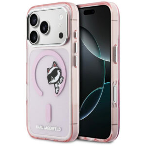 Karl Lagerfeld IML Peekaboo MagSafe Dėklas, skirtas iPhone 17 Pro Max – rožinis