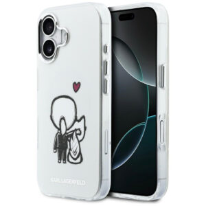 Karl Lagerfeld Karl & Choupette Atgal MagSafe Dėklas, skirtas iPhone 17 - Skaidrus