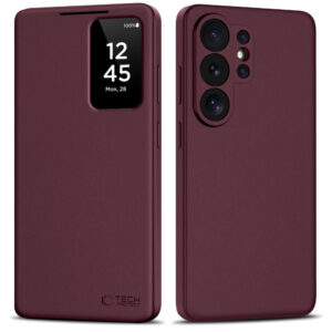 Tech-Protect Smart Wallet dėklas, skirtas Samsung Galaxy S26 Ultra - Burgundy -- Samsung Galaxy S26 Ultra