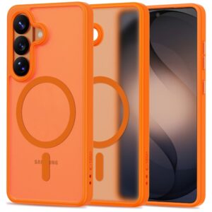 Tech-Protect Magmat MagSafe Dėklas, skirtas Samsung Galaxy S26 - Orange Matte -- Samsung Galaxy S26