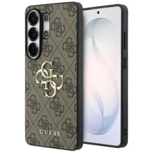 Guess 4G Big Metal Logo dėklas skirtas Samsung Galaxy S26 Ultra - Ruda -- Samsung Galaxy S26 Ultra