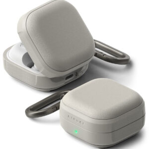 Ringke Onikso magnetinis dėklas, skirtas Samsung Galaxy Buds 4 / 4 Pro - Gray -- Samsung Galaxy Buds 4 / Samsung 4 Pro /...