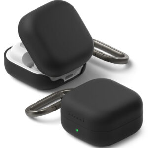Ringke Silikoninis dėklas, skirtas Samsung Galaxy Buds 4 / 4 Pro - Black -- Samsung Galaxy Buds 4 / Samsung 4 Pro /...