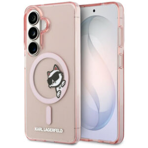 Karl Lagerfeld IML Peekaboo Choupette MagSafe Dėklas, skirtas Samsung Galaxy S26 - Pink