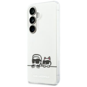 Karl Lagerfeld IML Peekaboo Karl&Choupette MagSafe Dėklas, skirtas Samsung Galaxy S26 Plus - Transparent