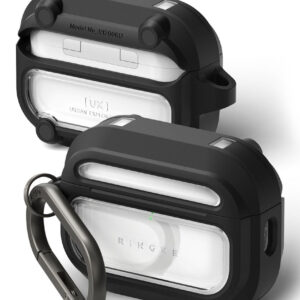 Ringke UX Magnetic Case už AirPods Pro 3 - Black and Clear -- Headphone Cases