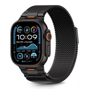 Tech-Protect Milano Vanguard apyrankė, skirta Apple Watch (44 / 45 / 46 / 49 mm) – juoda -- Apple Watch