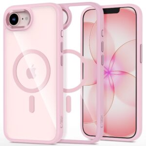 Tech-Protect Magmat MagSafe Case, skirta iPhone 16e / 17e - Transparent Pink -- iPhone 16e