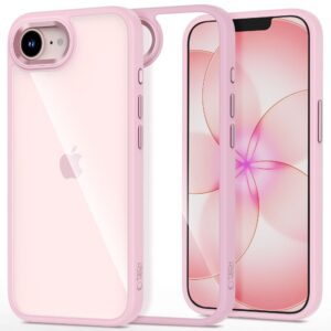 Tech-Protect Magmat Case, skirta iPhone 16e / 17e - Transparent Pink -- iPhone 16e