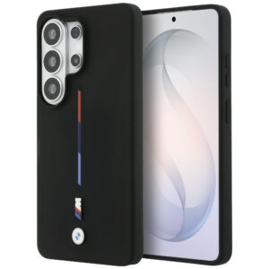 BMW M Trispalvė silikoninė linija MagSafe Case skirta Samsung Galaxy S26 Ultra - Black