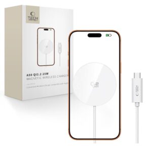Tech-protect A50 MagSafe 25W QI2.2 belaidis įkroviklis - balta -- Cell phone chargers