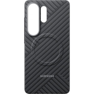 Samsung Carbon Magnet Case, skirtas Samsung Galaxy S26 Ultra, suderinamas su MagSafe - pilkas -- Samsung Galaxy S26 Ultra