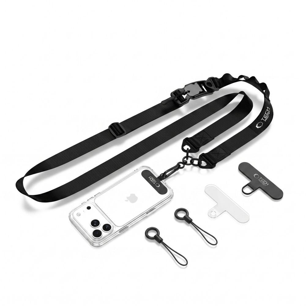 Tech-Protect C9S Rope Crossbody telefono dirželis - juodas -- Other phone accessories
