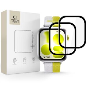 Tech-Protect Glass Flex+ 2 vnt. rinkinys hibridinis stiklas Huawei Watch Fit 5 - Juodas -- Huawei Watch Fit 5