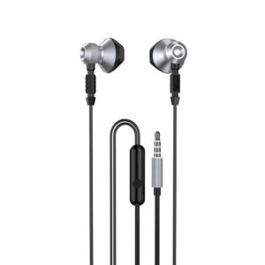 „Dudao“ metalinės laidinės ausinės, 3,5 mm „Mini Jack“ pilkos spalvos (X2C-pilka)