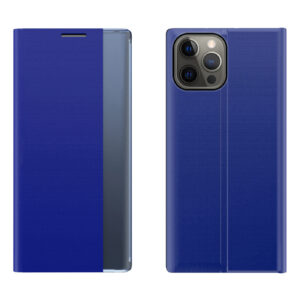 Atverčiamas dėklas su langu iPhone 13 Pro Max – mėlynas
