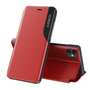 Eco Leather View dėklas iPhone 13 Pro Max – raudonas