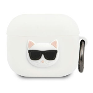 Karl Lagerfeld silikoninis Choupette dėklas AirPods 3 – baltas