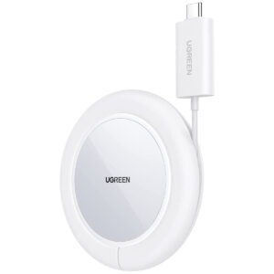 Ugreen CD245 40123 belaidis Qi / MagSafe įkroviklis 15W su USB-C kabeliu – baltas -- Cell phone chargers