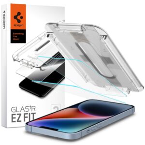 Spigen Glas TR EZ Fit grūdintas stiklas iPhone 13/14/16e (2 vnt.)