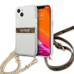 Guess skaidrus dėklas iPhone 13 mini su dirželiu