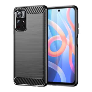 Carbon Case TPU dėklas Xiaomi Redmi Note 11 – juodas -- Xiaomi Redmi Note 11