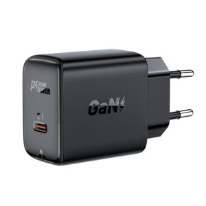 Acefast GaN USB Type-C 30W įkroviklis, PD, QC 3.0, AFC, FCP, juodas (A21 juodas)