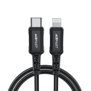 Acefast C4-01 laidas Lightning - USB-C PD 30W 3A 480Mb/s 1.8m - juodas