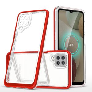 Skaidrus 3in1 dėklas Samsung Galaxy A22 4G – raudonas -- Samsung Galaxy A22
