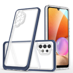 Skaidrus 3in1 dėklas Samsung Galaxy A72 4G – mėlynas -- Samsung Galaxy A72