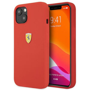 Ferrari silikoninis dėklas iPhone 13 mini – raudonas