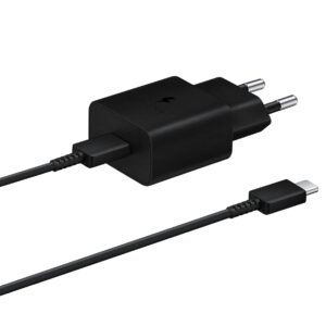 Samsung sieninis įkroviklis EP-T1510XBEGEU 15W PD USB-C AFC su USB-C laidu - juodas