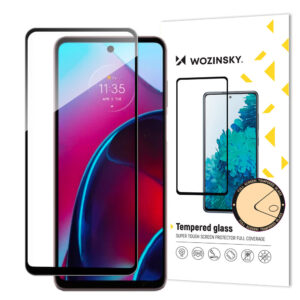 Wozinsky Full Glue grūdintas stiklas Motorola Moto G Stylus 2022 9H viso ekrano grūdintas stiklas su juodu rėmeliu --...