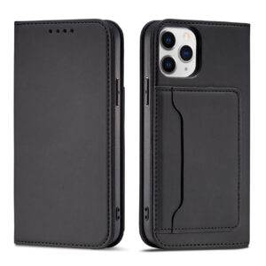 Magnetinis dėklas-piniginė iPhone 12 Pro – juodas -- iPhone 12 Pro