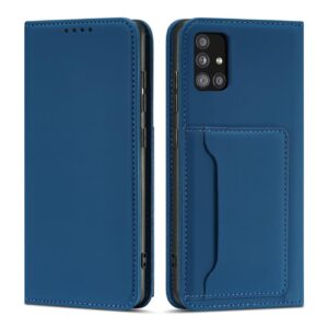 Magnetinis dėklas-piniginė Samsung Galaxy A12 5G – mėlynas -- Samsung Galaxy A12